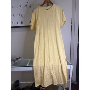 Free People | Back Cutout Maxi Dress in Pale Yellow